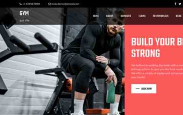 Bootstrap Fitness (screenshot desktop)