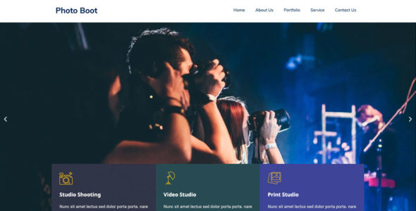 Bootstrap Photography (WordPress)