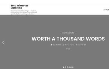 Bosa Influencer Marketing (screenshot desktop)