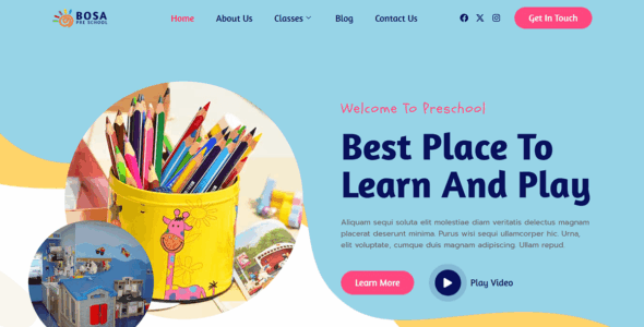 Bosa Preschool (WordPress)