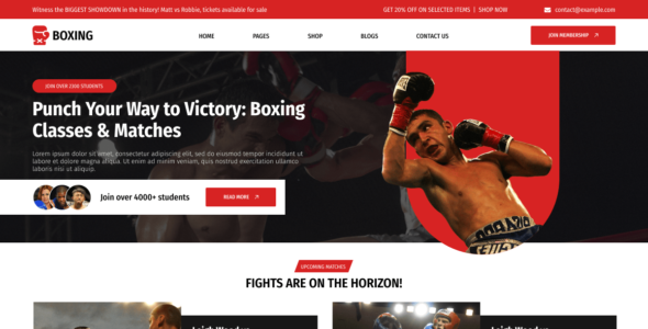 Boxing Martial Arts (WordPress)