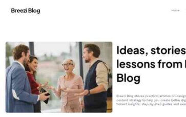Breezi Blog (screenshot desktop)