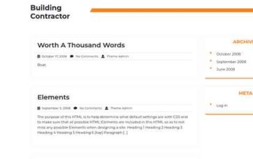 Building Contractor (Classic Templates) (screenshot desktop)