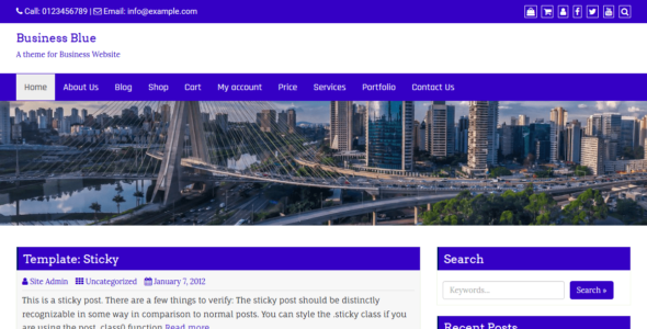 Business Blue (WordPress)