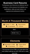 Screenshot Mobile Business Card Resume (screenshot mobile)