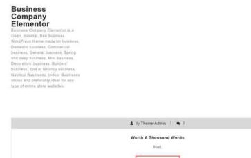 Business Company Elementor (screenshot desktop)