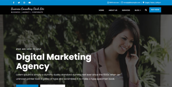 Business Consulting Dark (WordPress)