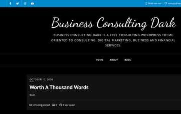 Business Consulting Dark (screenshot desktop)