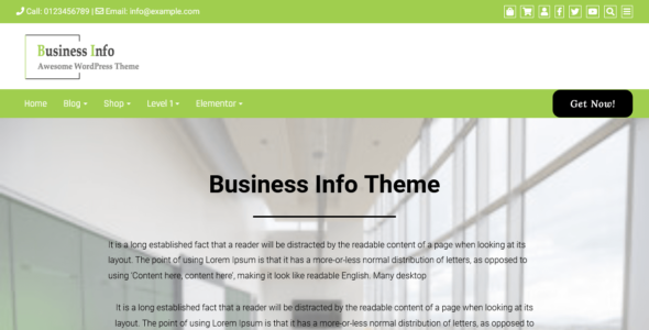 Business Info (WordPress)