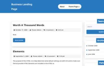 Business Landing Page (screenshot desktop)