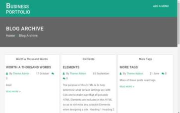 Business Portfolio (screenshot desktop)