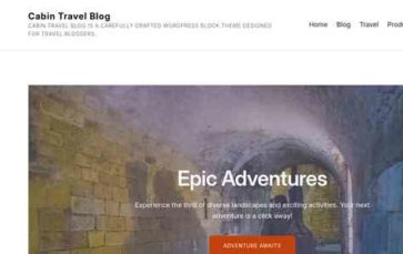 Cabin Travel Blog (screenshot desktop)