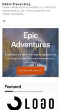 Cabin Travel Blog (screenshot mobile)