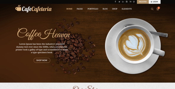 Cafe Cafeteria (WordPress)