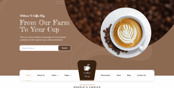 Cafe Coffee Charm (WordPress)