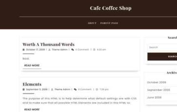 Cafe Coffee Shop (screenshot desktop)
