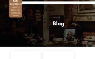 Cafe Elementor (screenshot desktop)