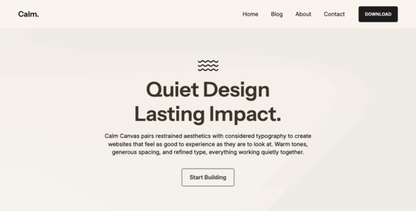 Calm Canvas (WordPress)