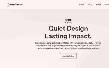 Calm Canvas (screenshot desktop)