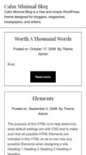 Calm Minimal Blog (screenshot mobile)