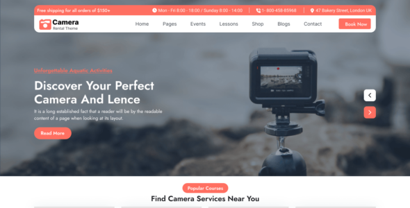 Camera Rental (WordPress)