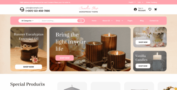 Candles Shop (WordPress)
