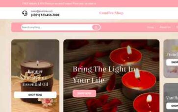 Candles Shop (screenshot desktop)