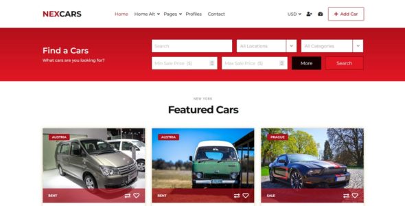 Car Dealer NexCars (WordPress)