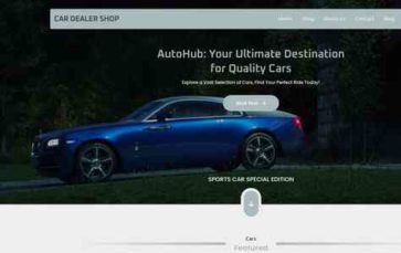 Car Dealer Shop (screenshot desktop)