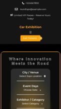 Car Exhibition (screenshot mobile)