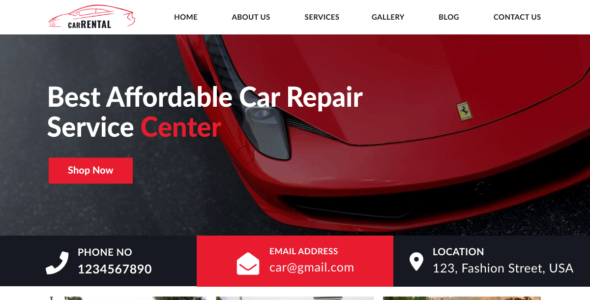 Car Rental Hub (WordPress)