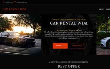 Car Rental WDA (screenshot desktop)