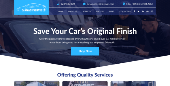 Car Wash Services (WordPress)