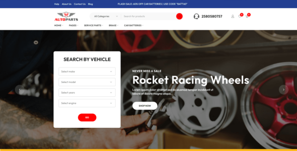 Carparts Store Lite (WordPress)