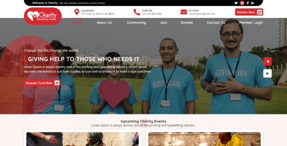 Charitable Non Profit (WordPress)