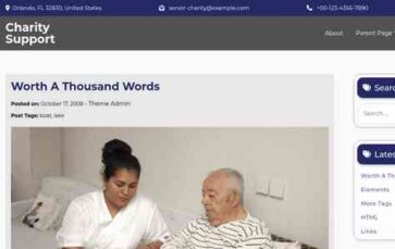Charity Support (screenshot desktop)