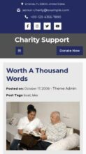 Charity Support (screenshot mobile)