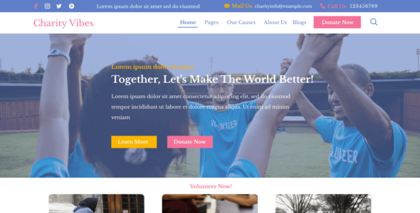 Charity Vibes (WordPress)