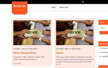 Charity Zone (screenshot desktop)