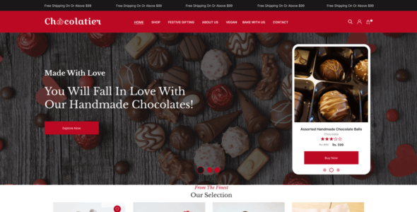 Chocolate Store (WordPress)