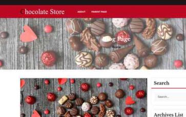 Chocolate Store (screenshot desktop)