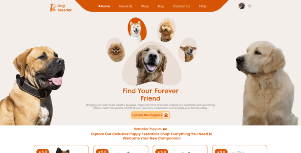 Classic Dog Breeder (WordPress)