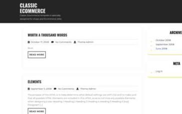 Classic Ecommerce (screenshot desktop)