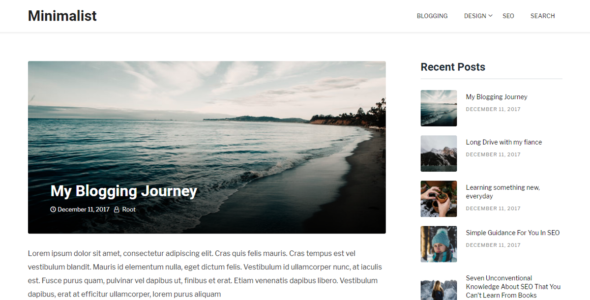 Clean Blogging (WordPress)