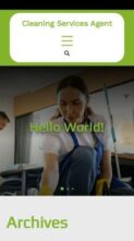 Cleaning Services Agent (screenshot mobile)