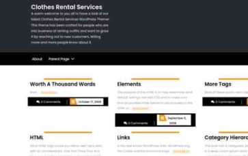 Clothes Rental Services (screenshot desktop)