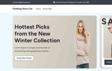 Clothing Store Lite (screenshot desktop)