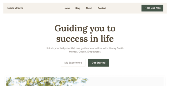 Coach Mentor (WordPress)