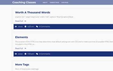 Coaching Classes (screenshot desktop)