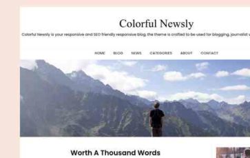 Colorful Newsly (screenshot desktop)